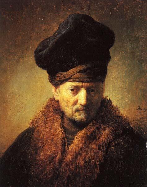 REMBRANDT Harmenszoon van Rijn Bust of an old man with helmet,